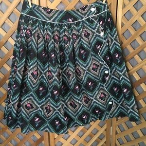 Floral Swing Skirt w/buttons Pinup 1X 16 NWT Retro